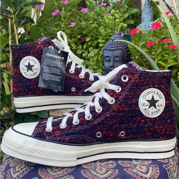 👟 New Multicolor Soft Knit Bouclé Chuck 70 Hi Top Converse Sneakers 👟 - Picture 1 of 14